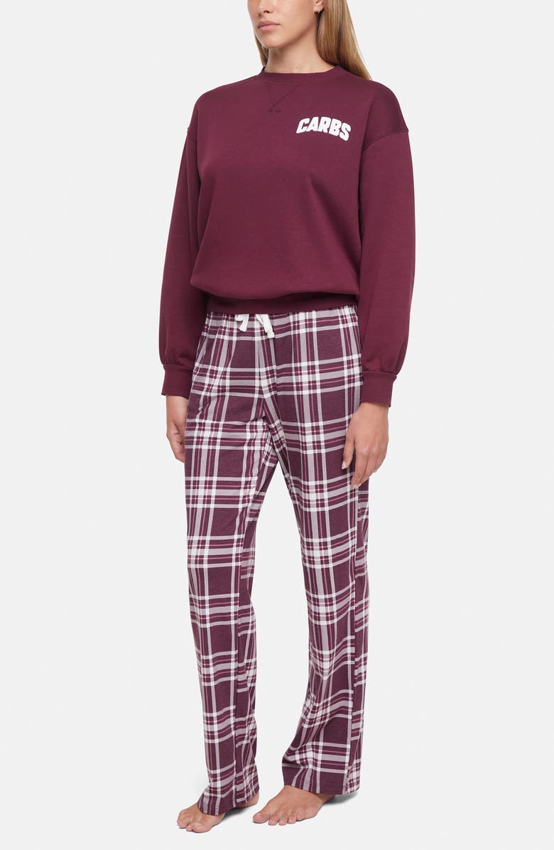 Wildfox Carbs Charlie Plaid Pajamas, Alternate, color, Fig