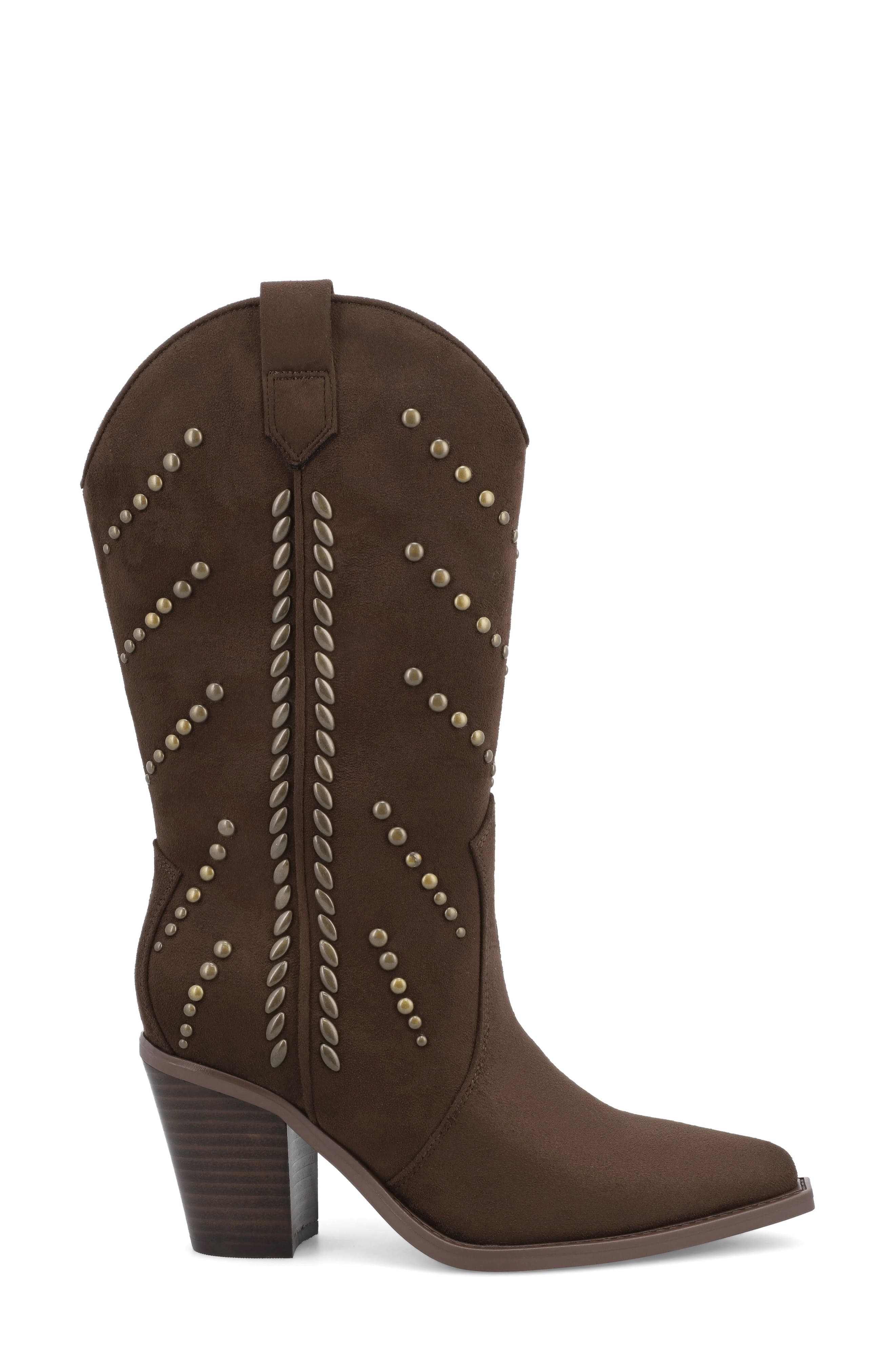 MIA Morgann Western Boot, Alternate, color, Chocolate