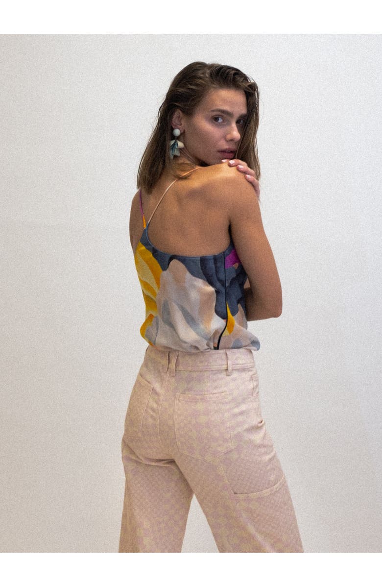 Untitled in Motion Pierot Straight-Leg Checkered Jeans, Alternate, color, Pink Check