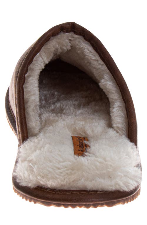 Avalanche Faux Shearling Lined Slipper In Brown