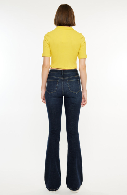 Kancan Avery Essentials High Rise Bootcut Jeans In Blue