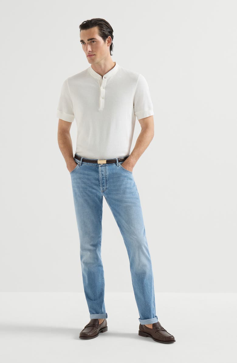 Brunello Cucinelli Comfort denim trousers, Alternate, color, Light Denim