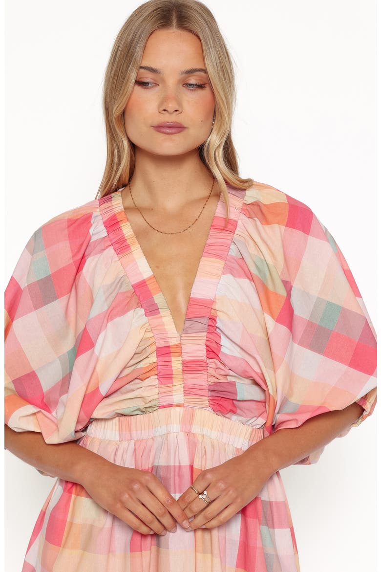Itsy Plaid Minidress, Alternate, color, PINK PICNIC PLAID