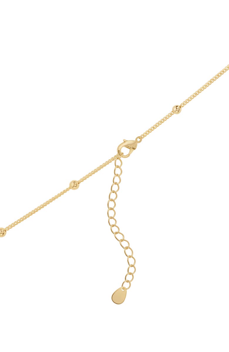 ATHRA LUXE Virgin Mary & Cross Cubic Zirconia Necklace, Alternate, color, Green/ Gold