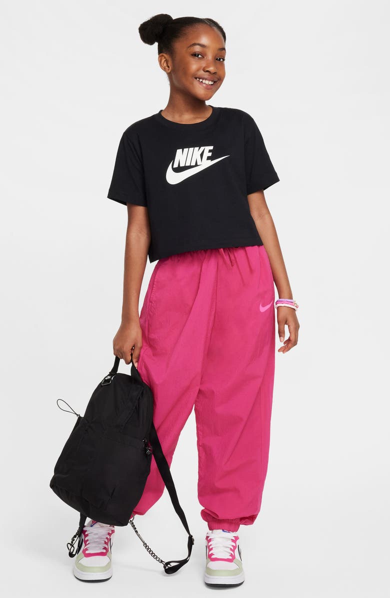 Nike Kids' Sportswear Cotton Graphic T-Shirt, Alternate, color, Black