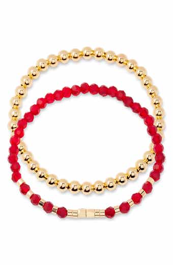 Brook and York Makenna Set of 2 Birthstone Beaded Stretch Bracelets