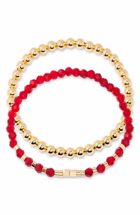 Brook and York Makenna Set of 2 Birthstone Beaded Stretch Bracelets