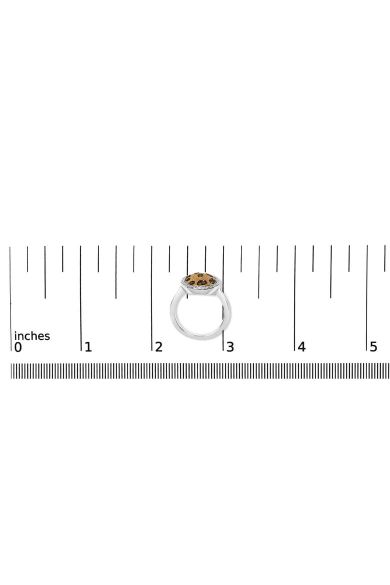 10K Yellow Gold Plated Sterling Silver 1/3 Cttw Oval Mixed Diamond Halo Shield Ring, Alternate, color, Silver