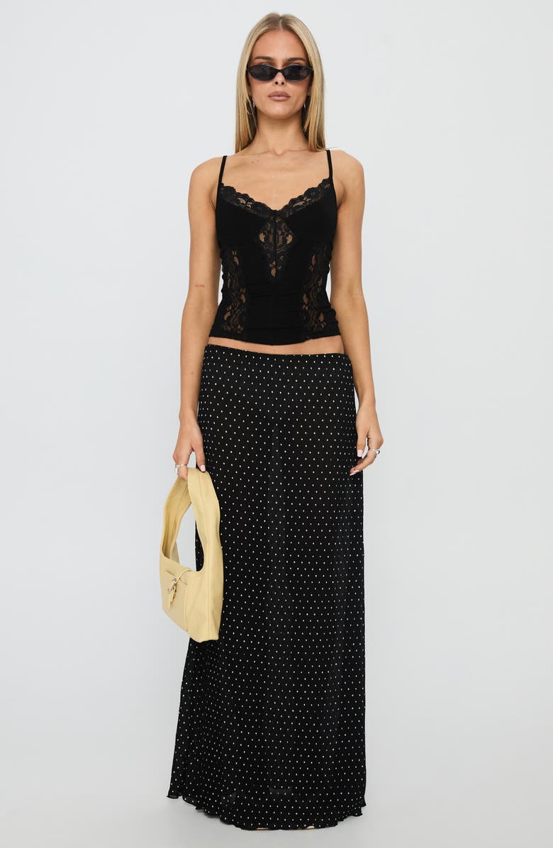 Princess Polly Rhiara Lace Trim Camisole, Alternate, color, Black