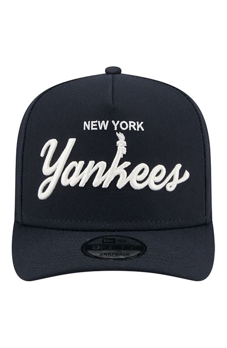 New Era Men's New Era Navy New York Yankees Local Play A-Frame 9FIFTY Snapback Hat, Alternate, color, Navy