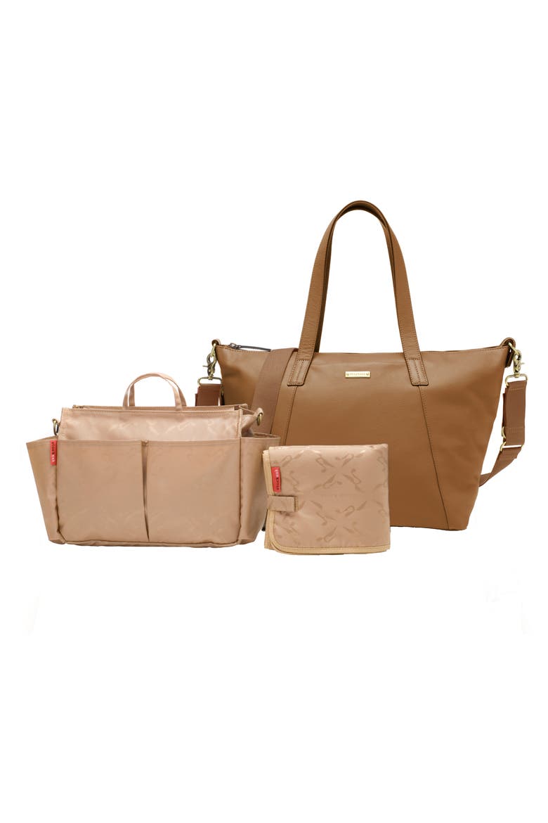 NOA Leather Diaper Bag, Alternate, color, TAN
