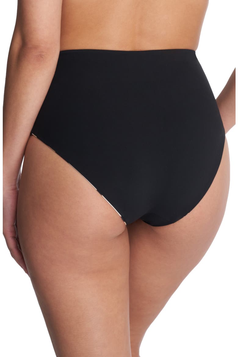 Reversible High Waist Bikini Bottoms, Alternate, color, LUXE LEOPARD / BLACK