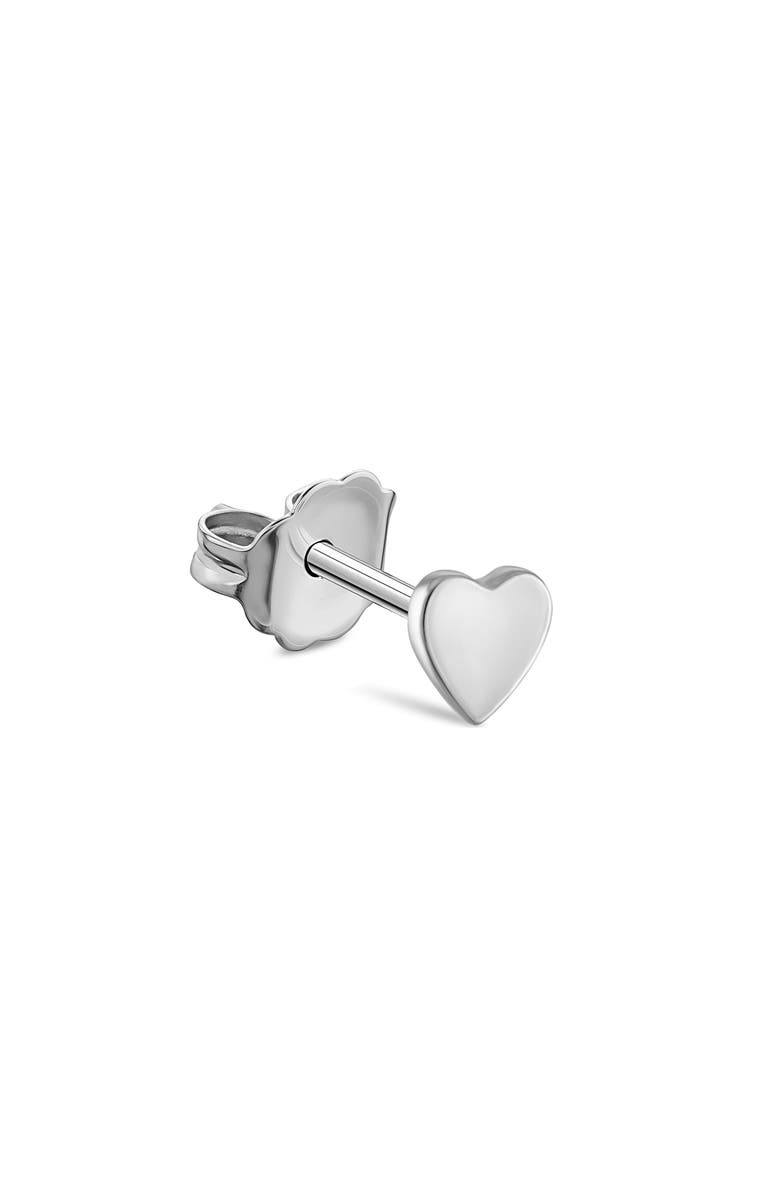 MARIA TASH Heart Single Stud Earring, Main, color, 14K White Gold