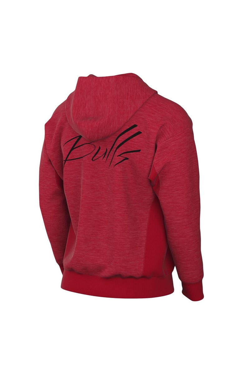 Nike Men's Nike Heather Red Chicago Bulls Courtside Versus Flight Pullover Hoodie, Alternate, color, Heather Red