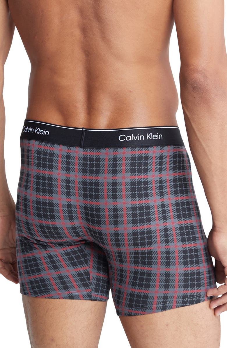 Calvin Klein Modern Holiday Plaid Boxer Briefs, Alternate, color,
