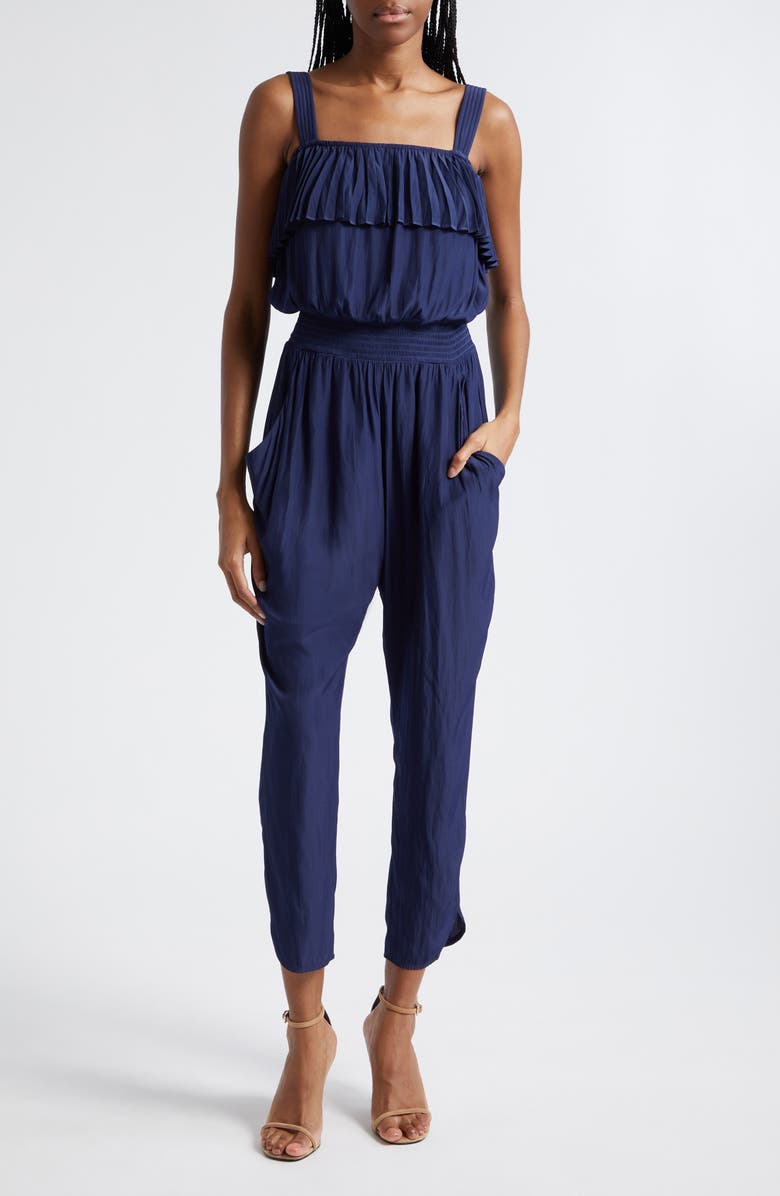 Ramy Brook Shay Ruffle Sleeveless Jumpsuit, Main, color,