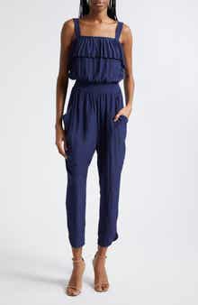 Ramy Brook Shay Ruffle Sleeveless Jumpsuit