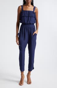 Ramy Brook Shay Ruffle Sleeveless Jumpsuit