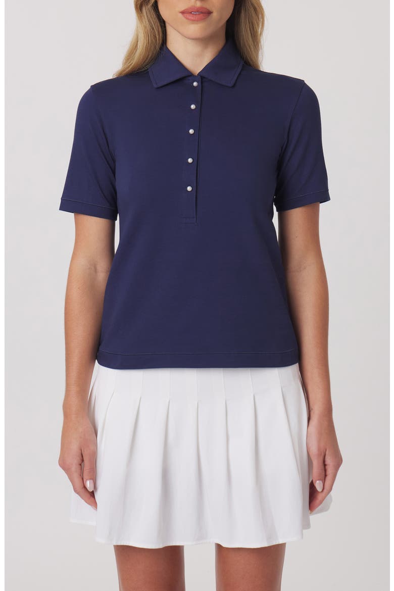 Suki Supima Cotton Blend Polo, Main, color, LEGACY NAVY BLUE