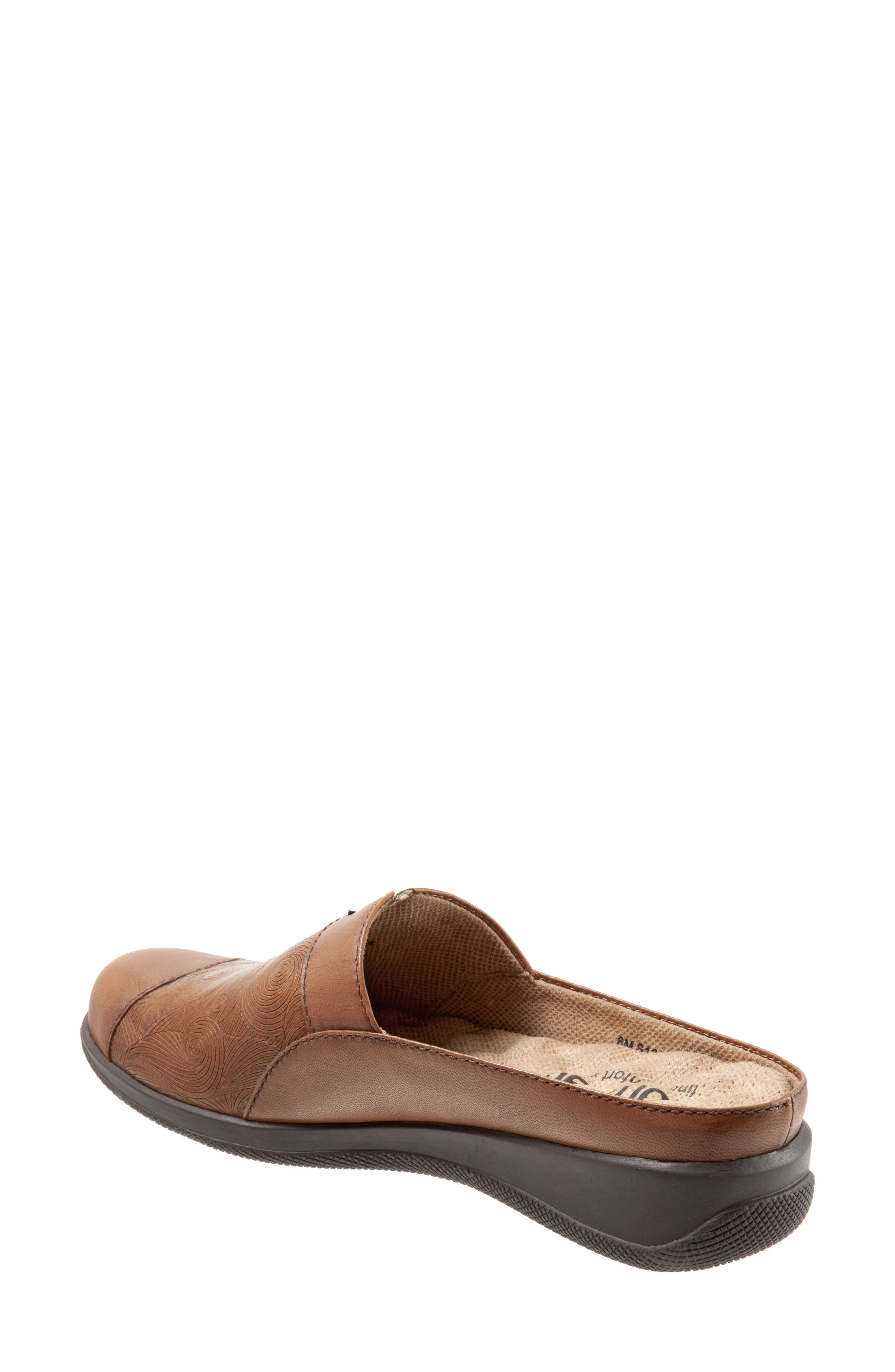'San Marcos' Woven Clog, Alternate, color, BRANDY LEATHER