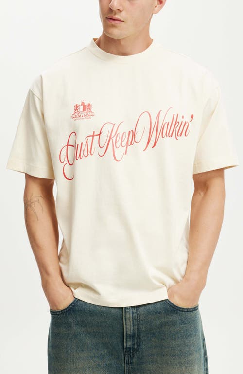 Cotton On Box Fit Graphic T-shirt In Neutral