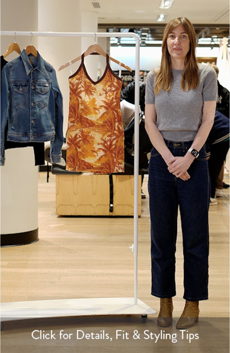 Dip Halter Cotton Rib Mini Sundress, sales video thumbnail