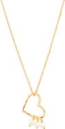 Kiara by Ki-ele Esther Pearl Charm Heart Pendant Necklace