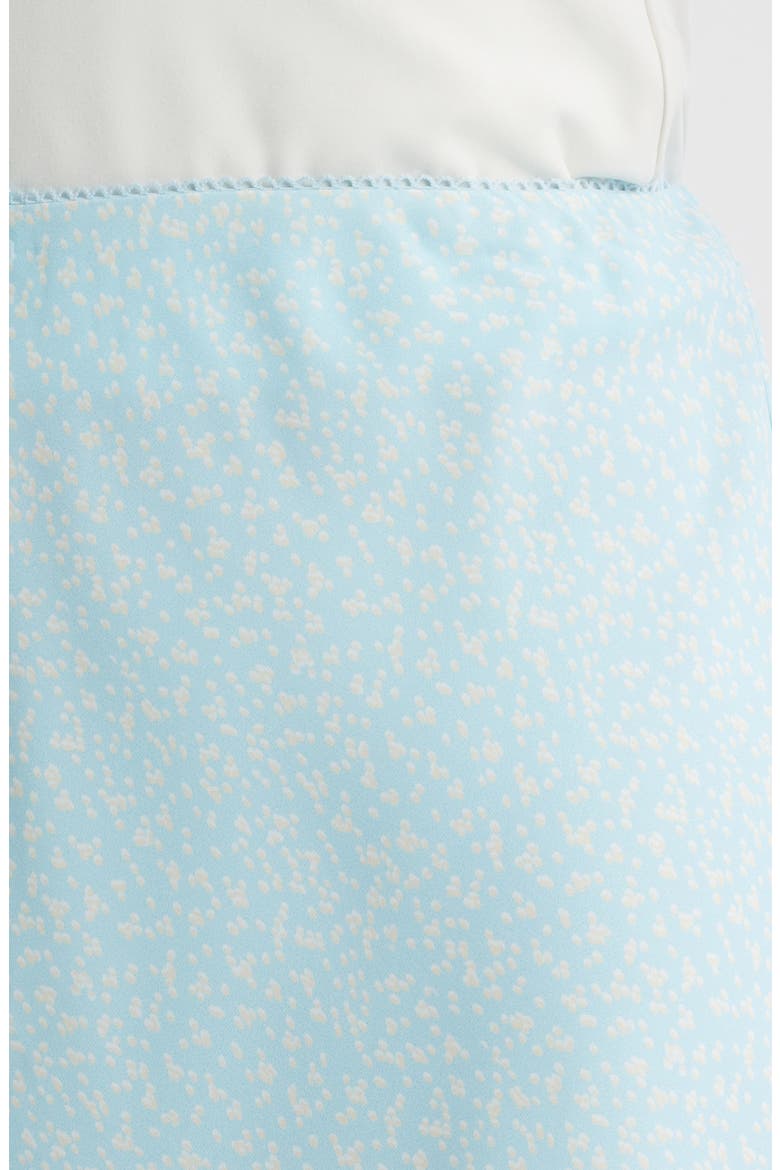 Floral A-Line Miniskirt, Alternate, color, BLUE CREAM
