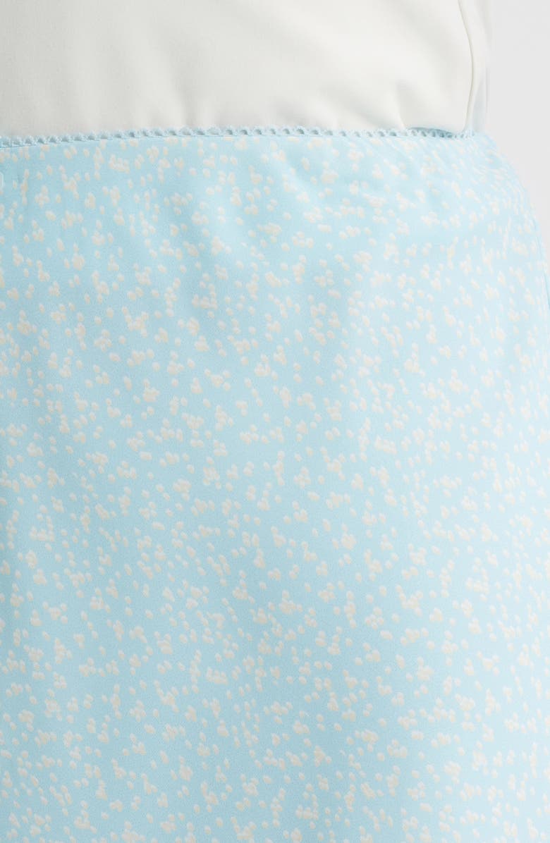 All in Favor Floral A-Line Miniskirt, Alternate, color, Blue Cream