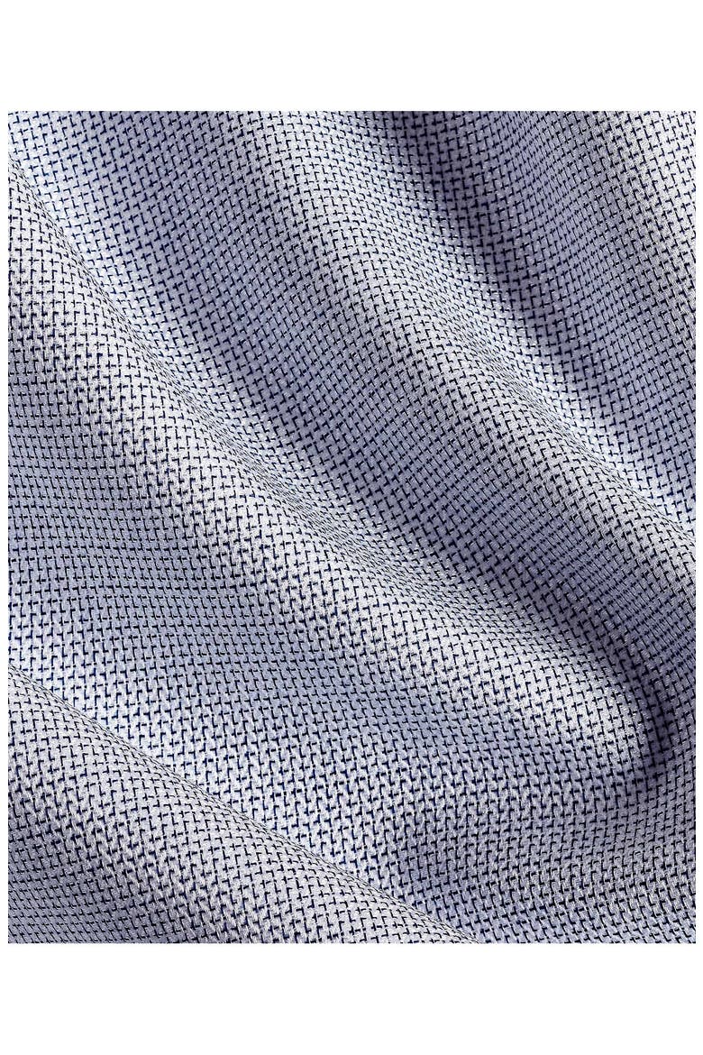 Trim Fit Herringbone Micro Print Cotton & Silk Dress Shirt, Alternate, color, NAVY/ WHITE