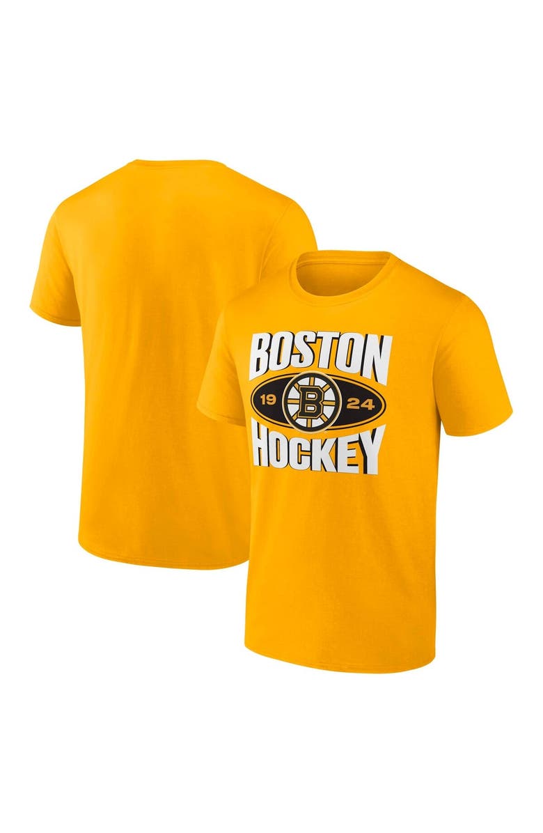 FANATICS Men's Fanatics Gold Boston Bruins Team Pride T-Shirt, Main, color, Gold