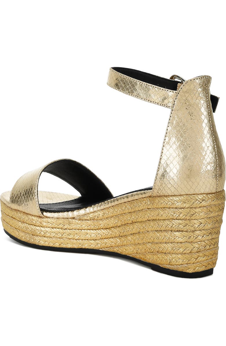 LONDON RAG Utah Platform Wedge Espadrille Sandal, Alternate, color, Gold