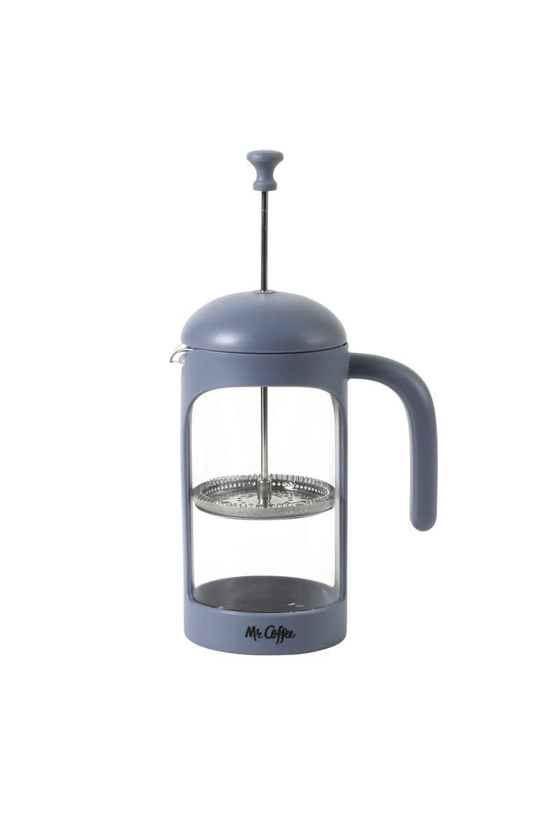 31 Ounce Retro Brew French Press Coffee Maker, Alternate, color, Blue