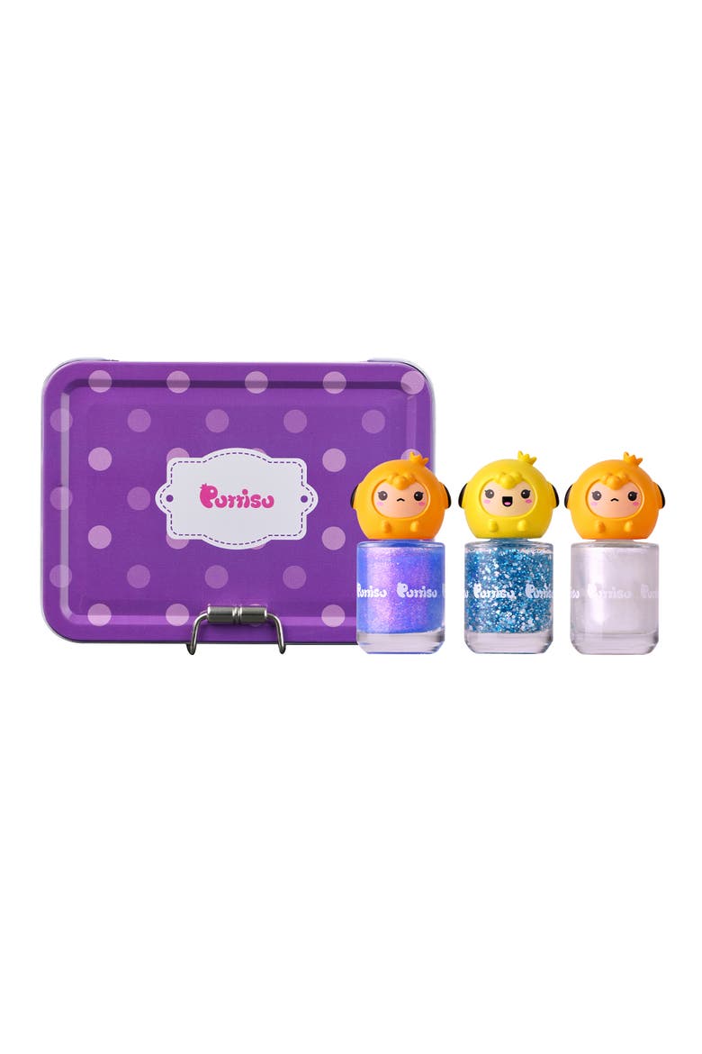 Water Based Peel Off Kids 3 Color Nail Polish Set, Main, color, Snowcone