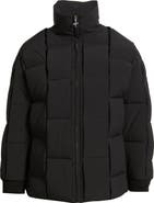 SANTO STUDIO Milazzo Basketweave Quilted Puffer Jacket