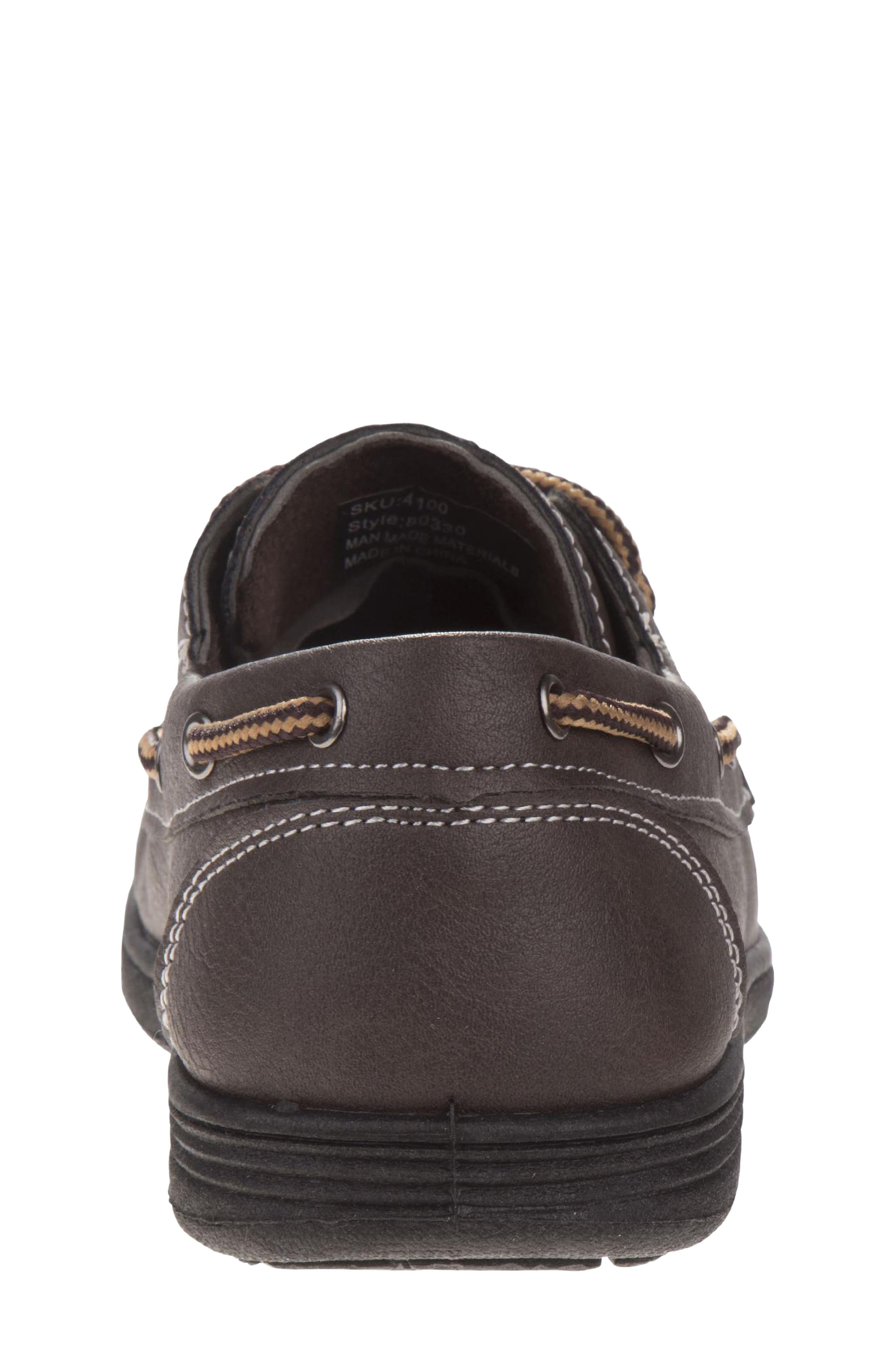 Kids' Casual Boat Shoe Loafer, Alternate, color, BROWN