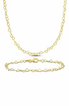 3mm Heart Link Chain Necklace