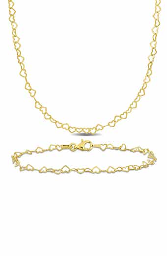 3mm Heart Link Chain Necklace