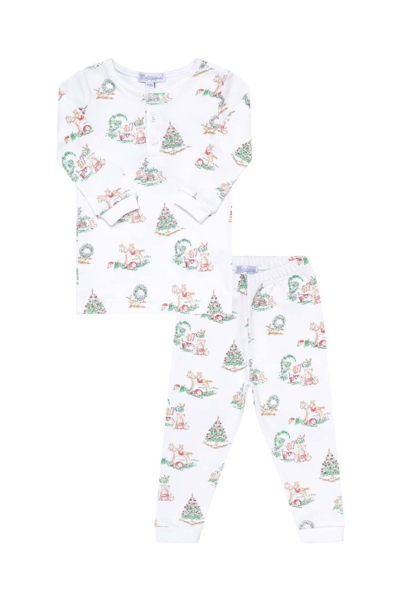 Nellapima Pima Cotton Christmas Toile Boy's Pajamas - Baby, Main, color, Multicolor
