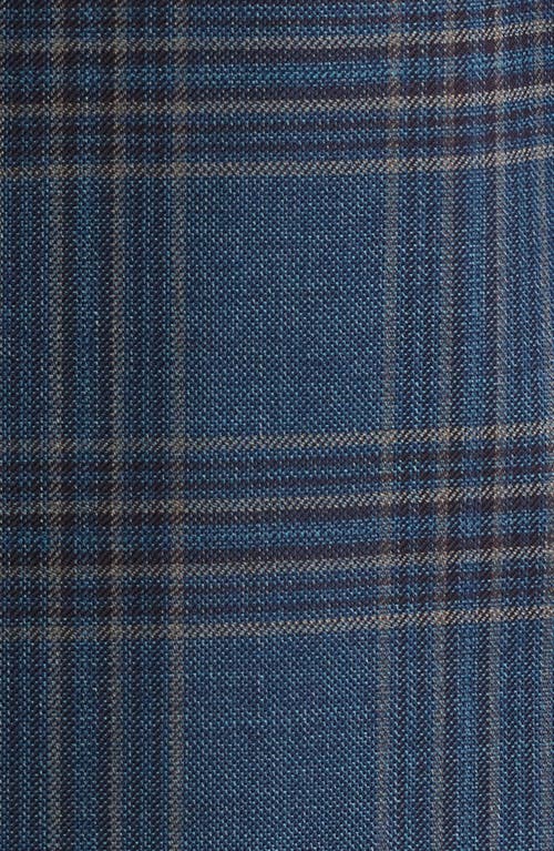 Hugo Boss Boss Hutson Slim Fit Plaid Virgin Wool Sport Coat In Blue