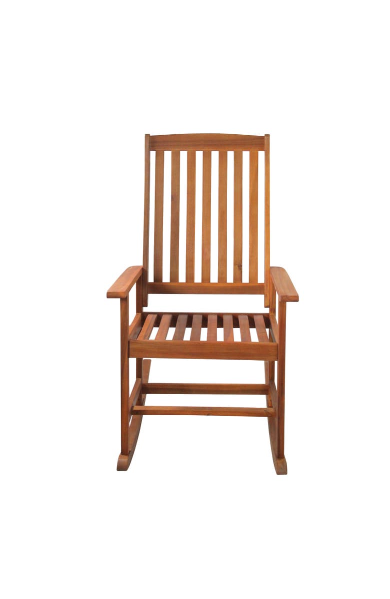 Northlight 43" Brown Solid Comfortable Outdoor Patio Rocking Chair, Alternate, color, Brown