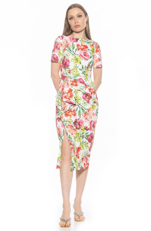 Alexia Admor Zayd Midi Sheath Dress In Large Floral
