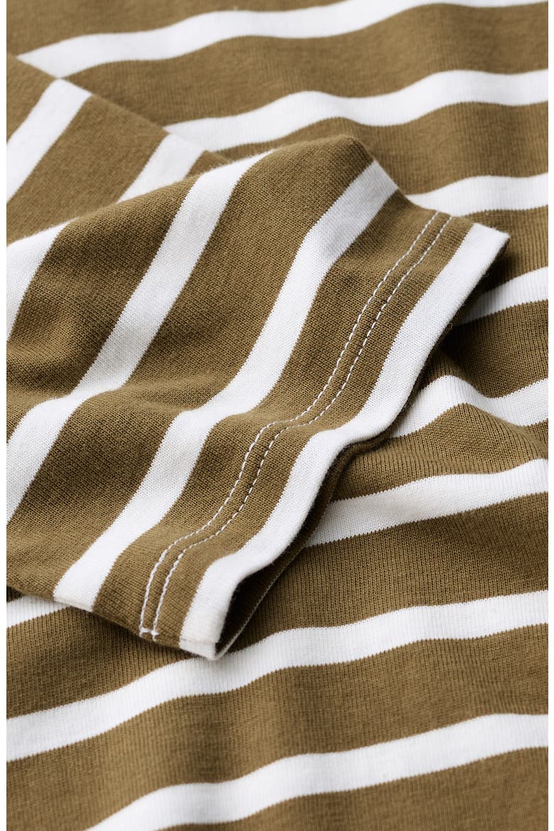 Sailor Striped Organic Cotton Top, Alternate, color, BRETON FERN MOSS CHALK