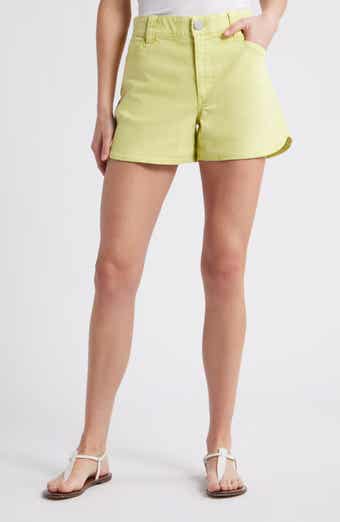 Skyrise Dolphin Hem Denim Shorts