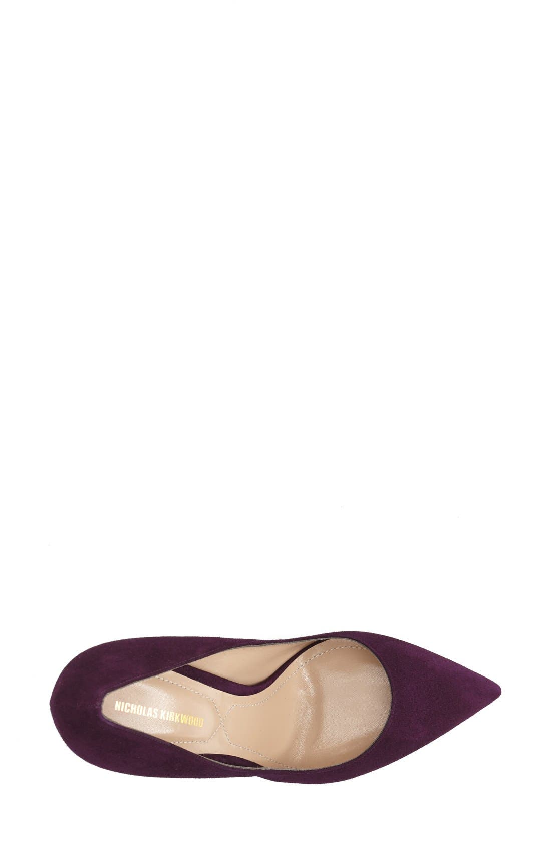'Maeva' Pointy Toe Pump, Alternate, color, PURPLE SUEDE