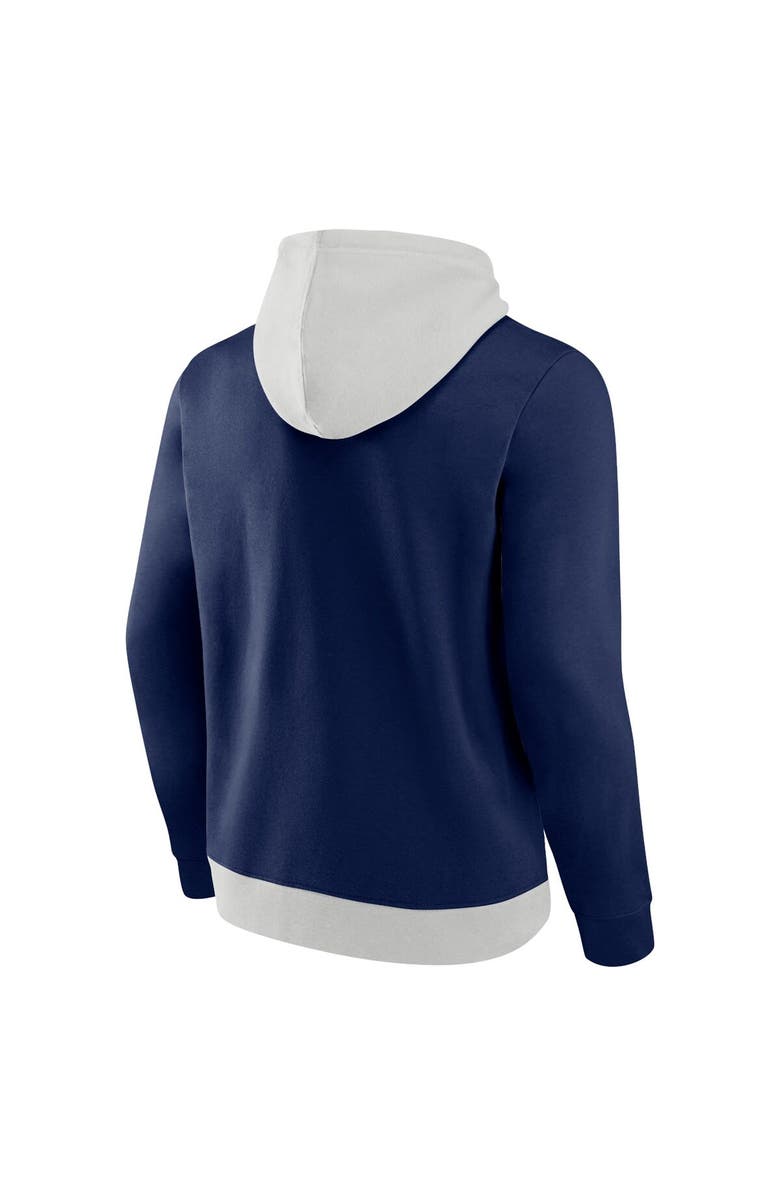 FANATICS Men's Fanatics Branded Silver/Navy Seattle Seahawks Big & Tall Team Fleece Pullover Hoodie, Alternate, color, 