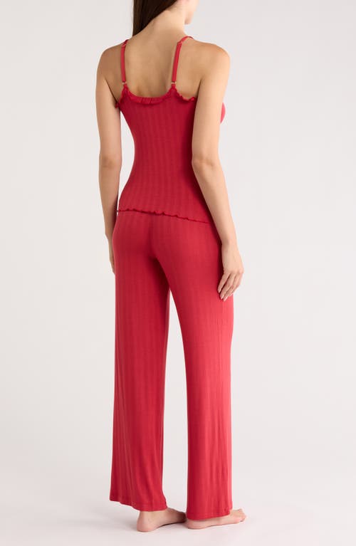 Honeydew Laid Back Wide Leg Pajamas In Red