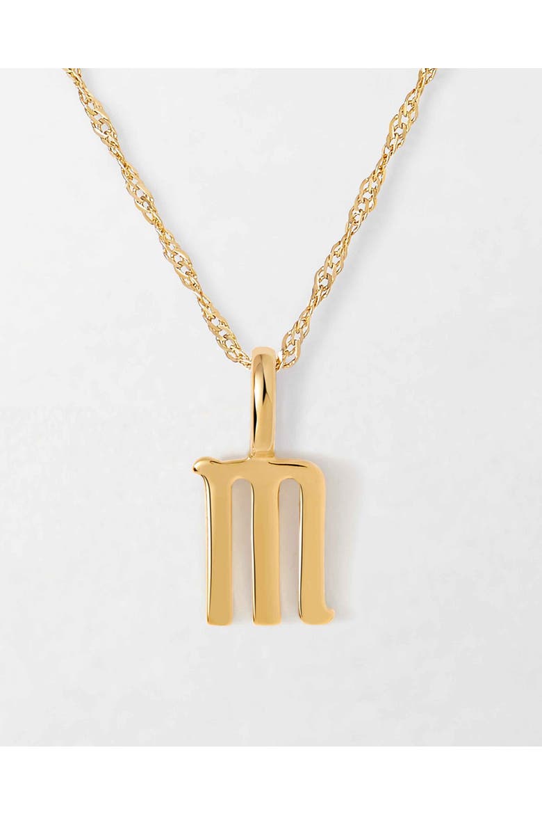 Solid Gold Initial Necklace, Main, color, M