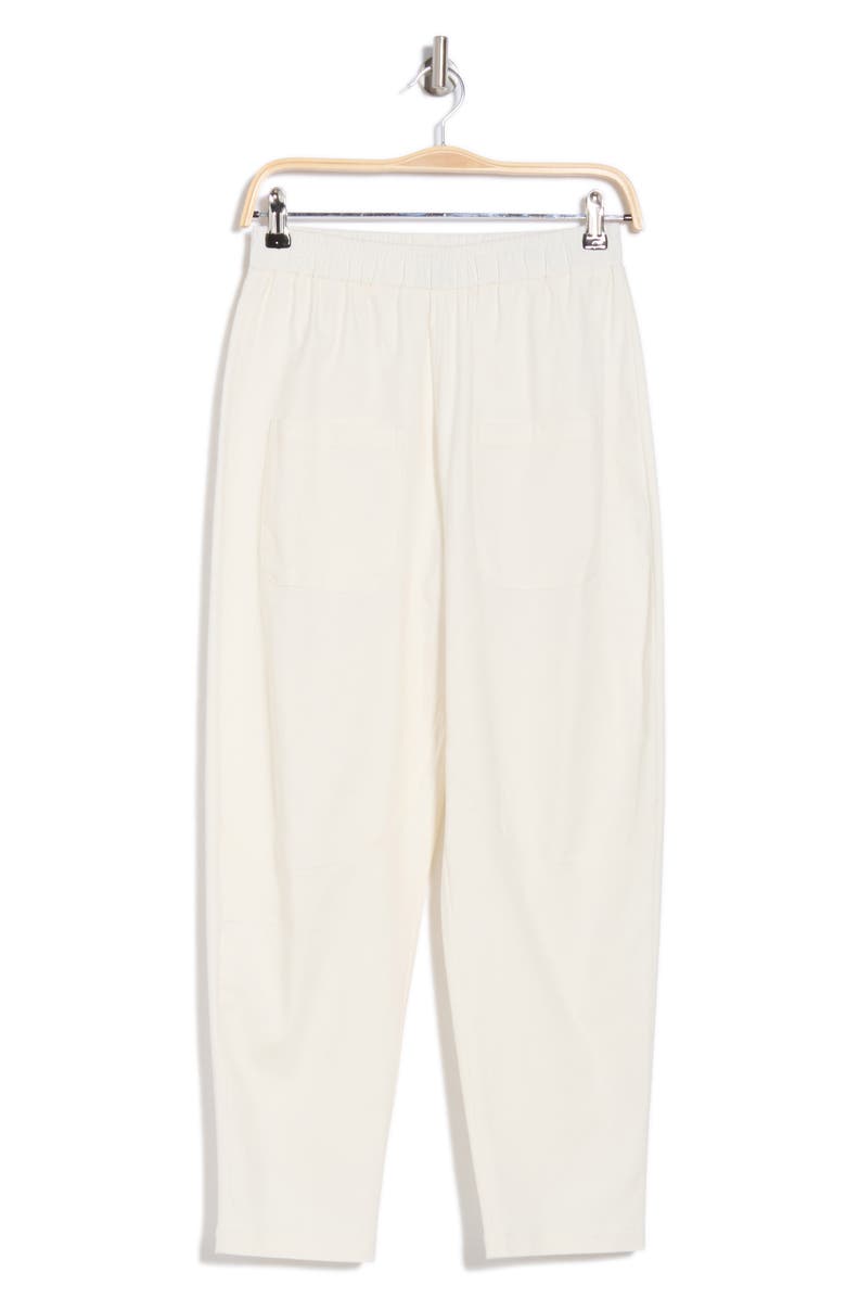 PATRIZIA LUCA Stretch Cotton Pull-On Pants, Alternate, color, White
