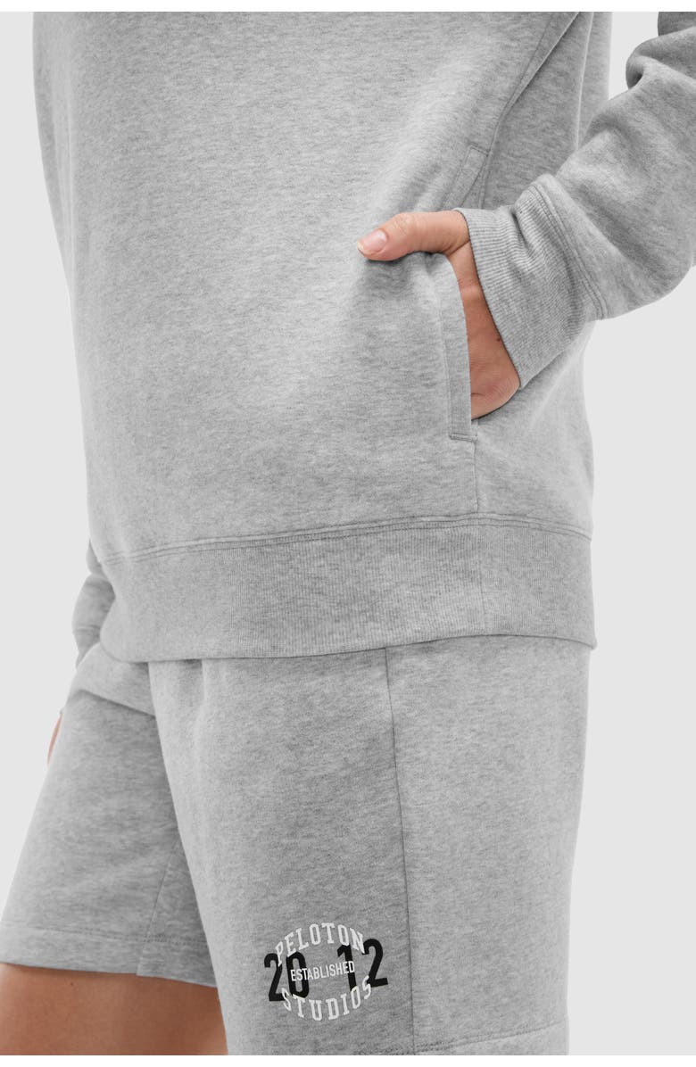 Peloton Soft Fleece Mock Neck Sweatshirt, Alternate, color, Heather Grey